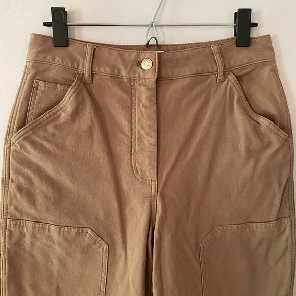 Aritzia Wilfred Brown Brennan Cargo Pants High Waisted Utility Women's size 8 - Picture 3 of 12